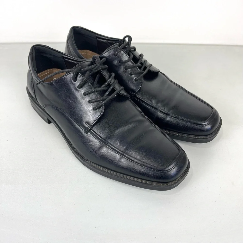Apt 9 Men's Kirk Dress Shoes Black Ortholite Square Toe Comfort Shoes Size 8.5M
